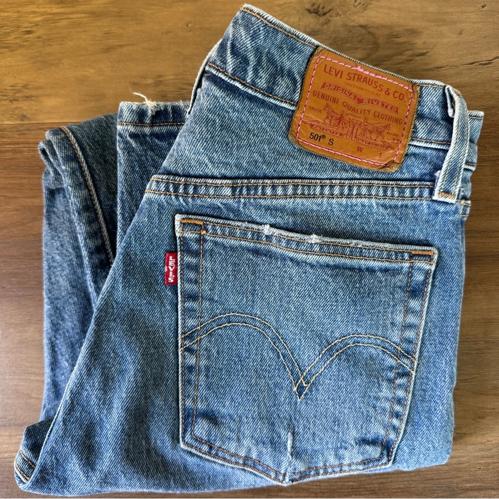 LEVI'S 145 Years Limited Edition 501 Premium Skinny Rainbow Button Fly W25 L28 - Picture 5 of 10